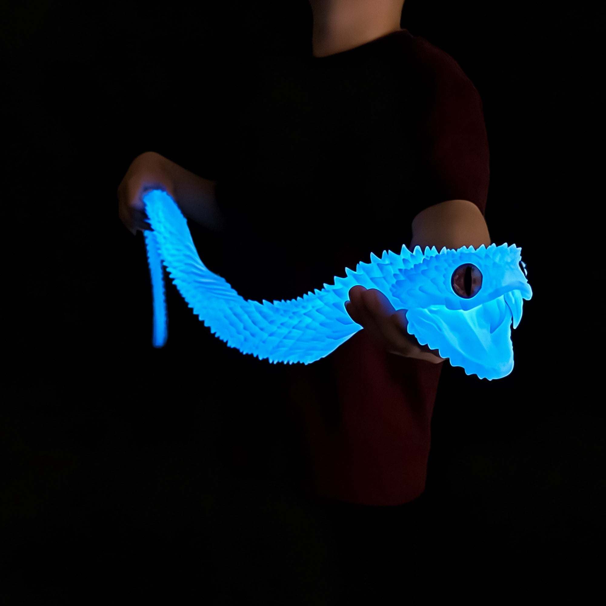 47.5inch 3D Printed snake,Flexible Joint Animal lacertid Figurines,Realistic Eyes, Home Office Decor,Fidget Toy for Adults Teens Boy Festival Gifts