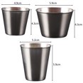 thumbnail image 6 of harmtty Sauce Dipping Cup High Durability Rust-proof Stainless Steel Sauce Container Hot Pot Seasoning Dipping Bowl Kitchen Supplies ,L, 6 of 8