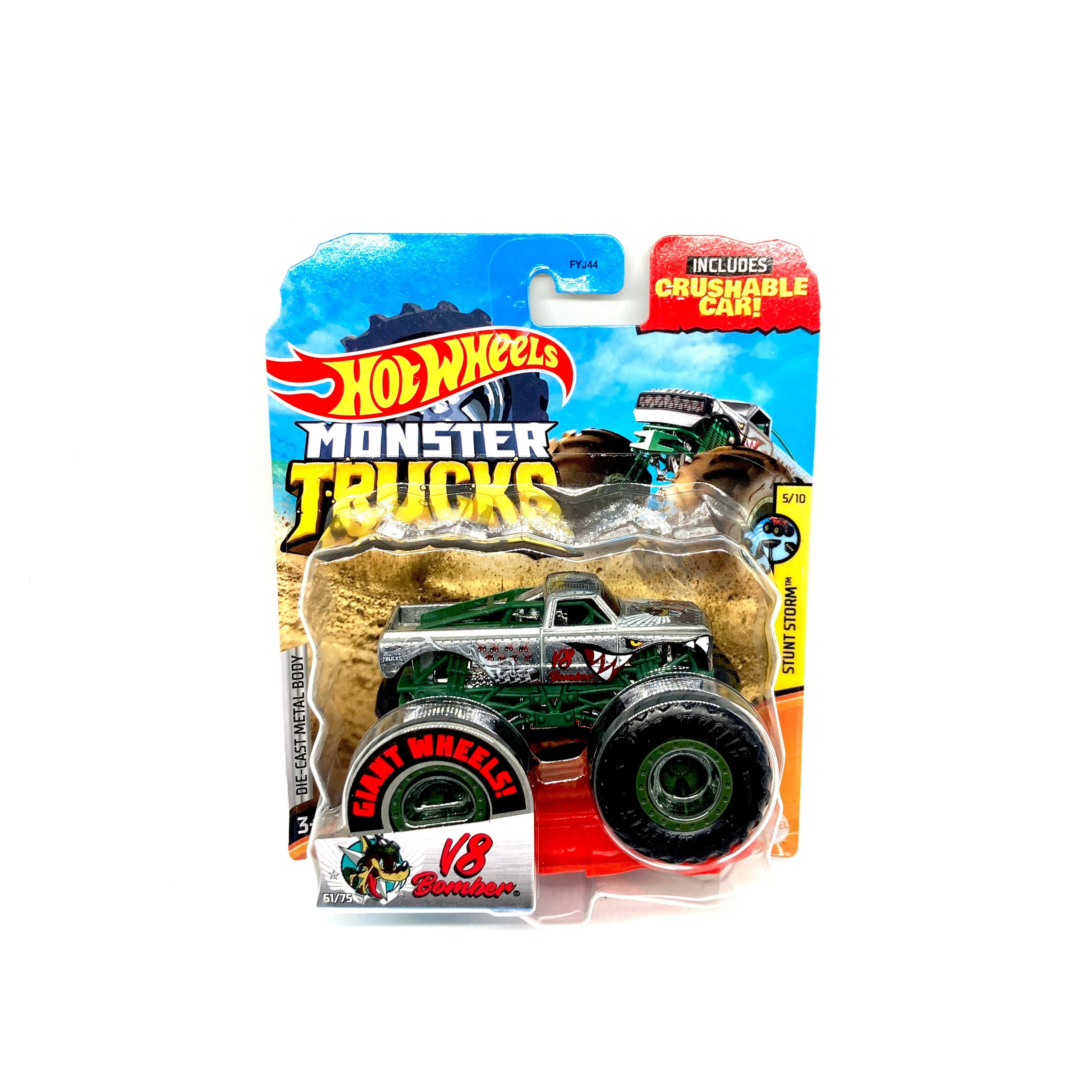 Hot Wheels Monster Trucks 1:24 Scale V8 Bomber Play Vehicle