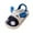 Blue, variant on Children Low Heel Shoes Fashion Cute Autumn and Winter Girls Slippers Flat Bottom Round Toe Soft Warm and Comfortable Solid Color Calf Cute Shape Shoes(Red,15-18 Months)