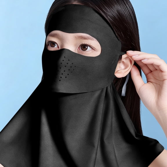 Sun Protection Face Cover with Neck Flap, Breathable UV Shield Balaclava for Women Men, Lightweight Adjustable Sun Mask for Cycling Hiking Fishing Outdoor