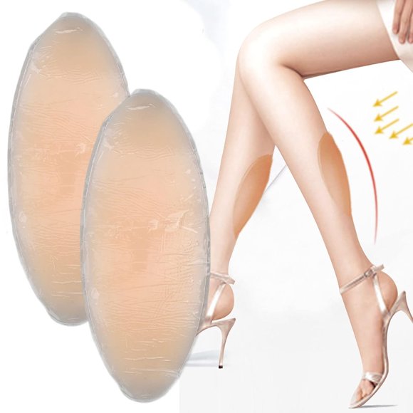 Hongkaii Leg Corrector Pads, 1 Pair Adhesive Pad Anti Allergic Soft Silicone Calf Corrector, Soft Leg Gel Pads for Crooked or Thin Skinny Legs AZ715-1538