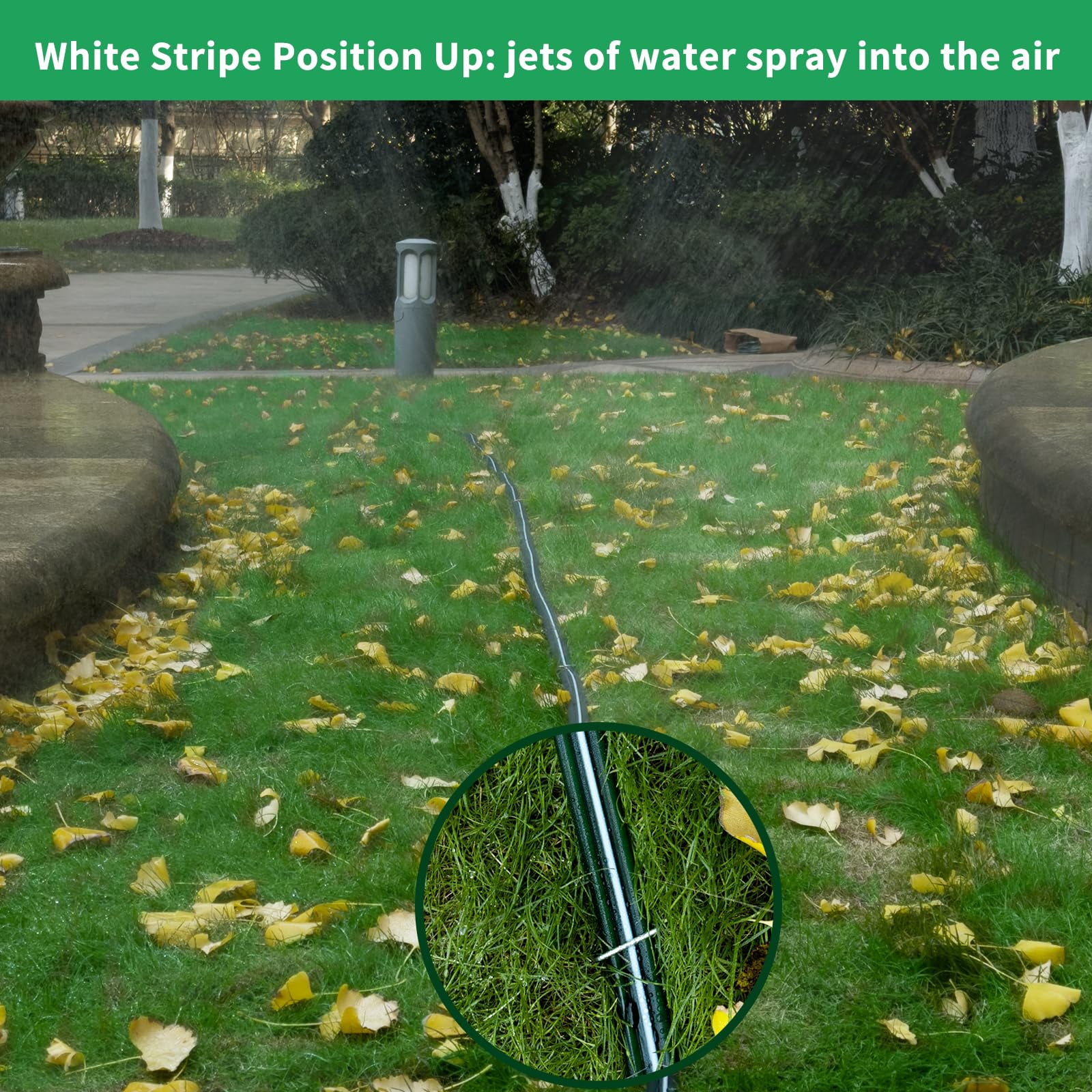 150 Ft (75ft*2) Flat Sprinkler Hose For Lawn Watering Garden Soaker With Holes  Heavy Duty Lightweight No-kink Water Stakes Irrigation Great Fun And Dog