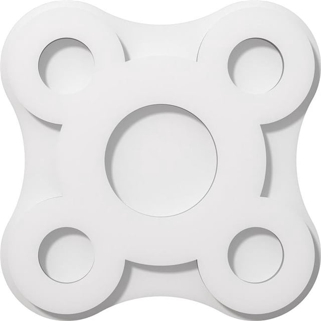 Ekena Millwork CMP12LA 12 in. OD x 4 in. Square Luna Architectural Grade PVC Contemporary Ceiling Medallion