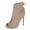 Beige, variant on Women Peep Toe Back Zippers Ankle Boots Stiletto High Heels Lace Up Cutout Sandals Comfort Party Dress Shoes Size 9 Black