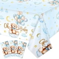 thumbnail image 1 of Mantel de plástico Tatuo con osito de peluche para baby shower, 137 x 274 cm, 3 unidades, 1 of 6