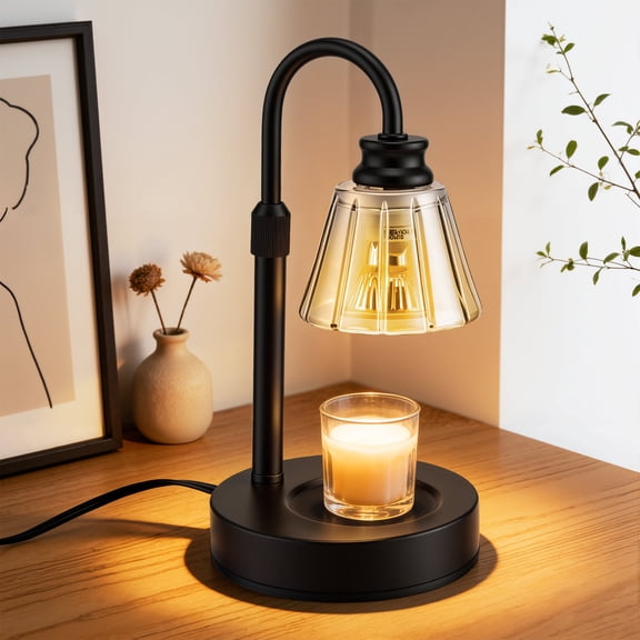 YTAKY Candle Warmer Lamp with Timer Dimmable, House Warming Gifts New Home Decor, Wax Melt Warmer for Jar Candles with 2 Bulbs