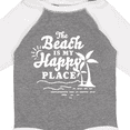 thumbnail image 4 of Inktastic The Beach is My Happy Place with Palm Trees Boys or Girls Long Sleeve Baby Bodysuit, 4 of 5