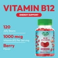 thumbnail image 3 of Human Beanz Vitamin B12 Jelly Beans 1000mcg Methylcobalamin, Energy Boost & Brain Support for Adults, Methylated B12 Supplement, Gluten-Free Non-GMO Kosher Halal, 120 Berry Gummies, 3 of 11