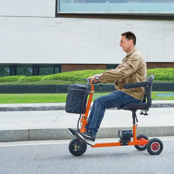 VEVOR Foldable 3 Wheel Mobility Scooter for Seniors, Portable Electric Powered Mobility Scooter with 12 Mile Long Range, All Terrain Travel Wheelchair with 48V Lithium-ion Battery, Max Support 330LBS