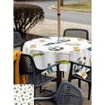 thumbnail image 5 of Outdoor Tablecloth with Umbrella Hole for Patio/Picnic/Party/Camping, Football Waterproof Table Cloth Square Cover Washable, Gold Medal Soccer Sports (60"x 60"), 5 of 9