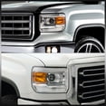 thumbnail image 3 of AJP Distributors Chrome Housing Amber Signal Driving Projector Headlights Lamps Assembly LH+RH Compatible/Replacement For GMC Sierra 1500 2500HD 3500HD 2014 2015 2016 2017 2018 2019 14 15 16 17 18 19, 3 of 9