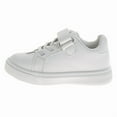 thumbnail image 3 of Kensie Girl Lace Up Stars Girls Casual Sneakers. (Little Kids Big Kids), White Silver, Size: 7, 3 of 7