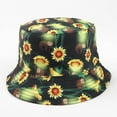 thumbnail image 4 of Xfvqtps Womens Bucket Hat Summer Sun Protection Fashion Sunflower Print UV Protection Sunshade Outdoor Beach Sun Hat Fisherman Cap Green, 4 of 5