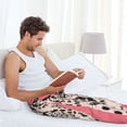 thumbnail image 5 of Logiee Pink Cheetah Art Print Pajama Pants for Men,Men’s Pajama Bottoms,Mens PJ Pants with Pockets & Button Fly-Small, 5 of 6