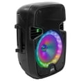 thumbnail image 5 of QFX 8" Portable Bluetooth Party Speaker, Bonus Microphone, Battery Powered , LED Lights, WMX-8074, 5 of 11