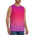 thumbnail image 2 of Fotbe Light Purple Glitter Men's Camiseta sin Mangas Estampada para Hombres, Playera Casual para Gimnasio, Entrenamiento, Playa-Large, 2 of 7