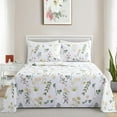 thumbnail image 4 of Marina Decoration Ultra Soft Silky Deep Pocket Rich Printed Bedding Rayon from Bamboo All Season Sheet Set with Pillowcases, Colorful Floral Forest Pattern, 4 of 7