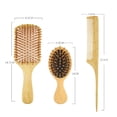 thumbnail image 2 of 3PCS Hair Comb Set Creative Bamboo Hair Brush Paddle Hair Comb Massage Hair Comb, 2 of 7