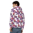 thumbnail image 4 of Kdxio Peonies Print Men Hoodies Casual Hoodies for Men with Zip Pockets Full Zip Long Sleeve Sweatshirt Sports Hooded Jacket-Medium, 4 of 5