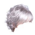 thumbnail image 2 of XIAQUJ Women's Fashion Synthetic Wavy  Wig Short Sliver Wigs for Women Natural Wavy Wig , Silver, 2 of 5