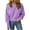Purples, variant on Womens Crewneck Cropped Sweatshirts Long Sleeve Pullover Tops with Pocket,Solid Color Pullover Top,Ladies Oversized Sweater Black L