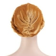 thumbnail image 5 of Awdenio Beanies Hats Women India Hat Velvet Braid Muslim Ruffle Chemo Hat Beanie Wrap Cap, 5 of 5
