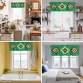 thumbnail image 5 of Triangle Combination Pattern Valance Curtain Yellow Brown Green Retro Decor Window Valances Rod Pocket Short Curtains Window Treatments for Kitchen Bedroom Bathroom Laundry 60" x 14", 5 of 9
