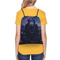 thumbnail image 4 of Easygdp Starry Sky Meditating Chimpanzees Drawstring Backpack Gym Bag,Sport Gym Sackpack,Gym Sack with Side Pocket for Men Women, 4 of 6