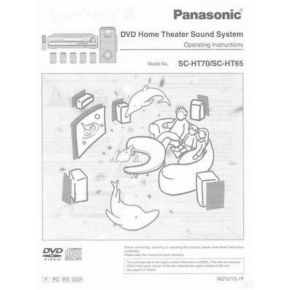 Panasonic SA-HT65 SA-HT70 Home Theater System Owners Instruction Manual REPRINT
