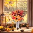 thumbnail image 2 of Luoshdecor Artificial Fall Flowers Stem , Fake Sunflowers Bouquet with Pumpkin Maple Leaves,Vase Decorations for Harvest Holiday Thanksgiving Indoor, 2 of 6