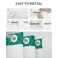 thumbnail image 5 of No Hook Shower Curtain with Snap in Liner, Cyan Long Wave Pattern Texture Hotel Shower Curtains for Bathroom, Washable Shower Curtain Liner Set with Mesh Top Window, 72"x72", 5 of 6