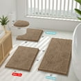 thumbnail image 2 of Smiry Luxury Chenille Bathroom Rugs, Extra Soft and Absorbent Bath Mat, Camel, 24"x35", 2 of 8