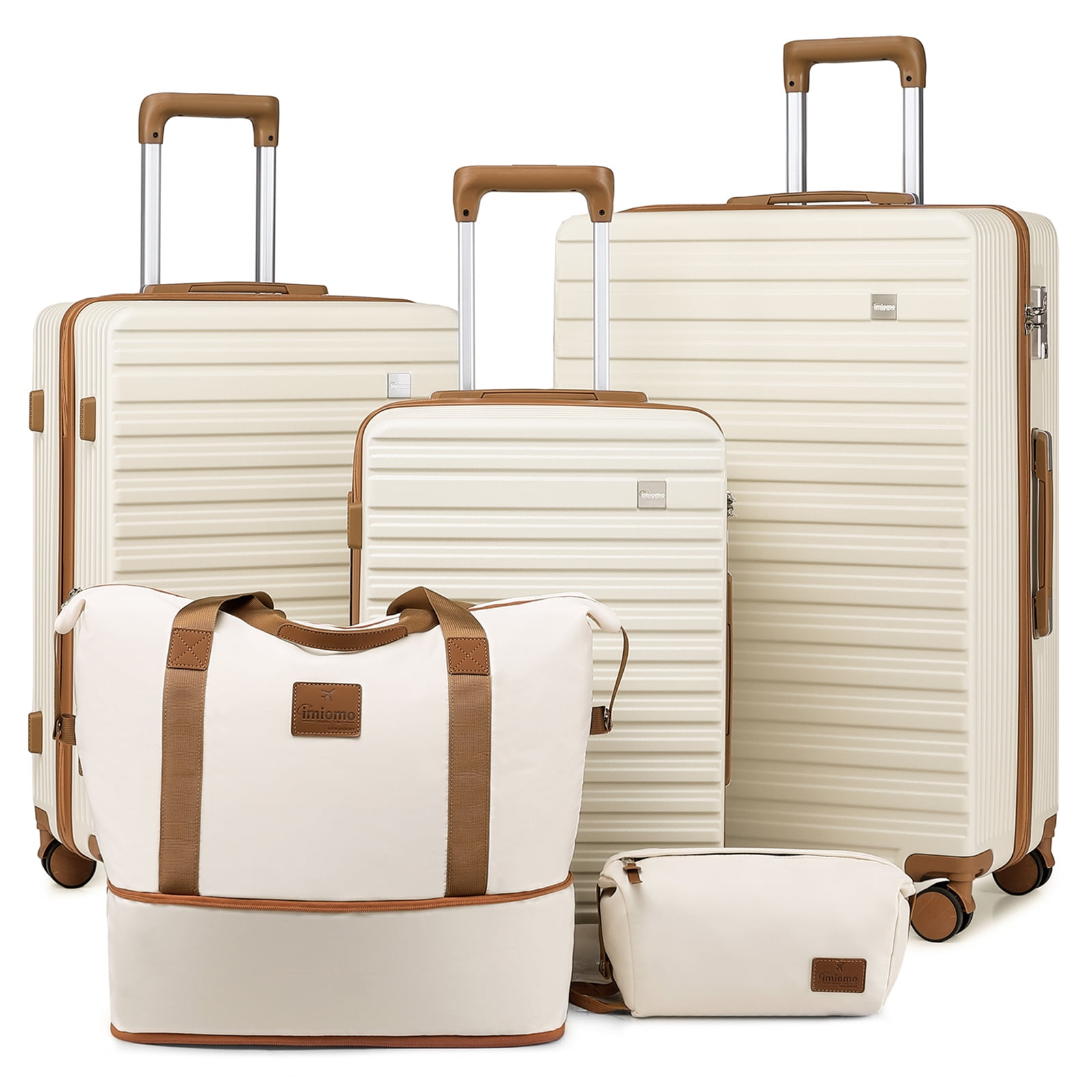 imiomo 3-Piece Luggage Hard Shell Lightweight Luggage Set with TSA Lock ...