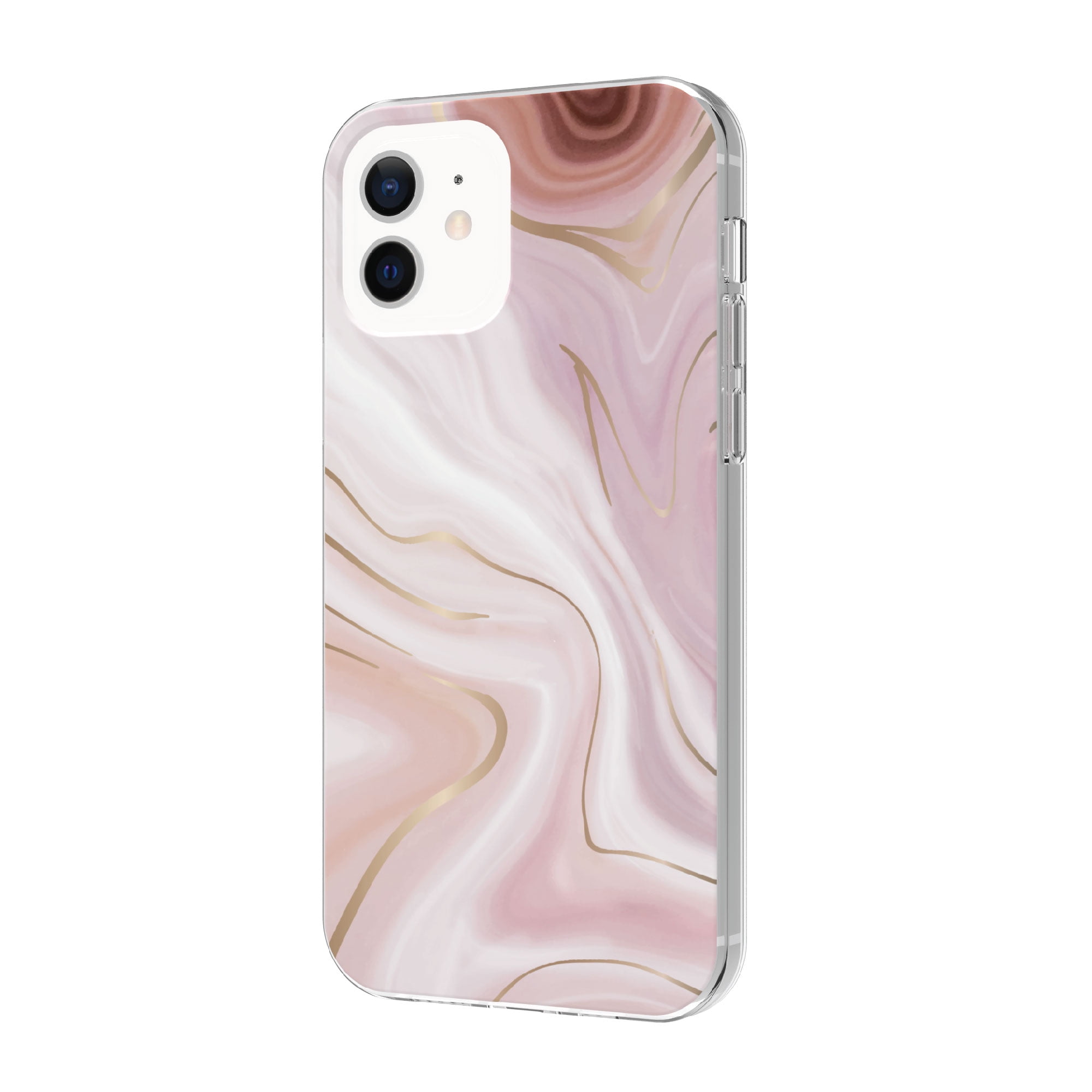 onn. Fashion Phone Case for iPhone 12 Pro / iPhone 12 - Pink Marble