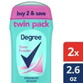 thumbnail image 3 of Degree Sheer Powder Antiperspirant Deodorant 2.6 oz Twin Pack, 3 of 10