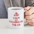thumbnail image 4 of CafePress - Keep Calm By Focusing On The Cia Mugs - 11 oz Ceramic Mug - Novelty Coffee Tea Cup, 4 of 4