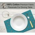 thumbnail image 3 of Ruvanti Placemats 100% Cotton 13x19 inch, Dining Table Placemats Set of 6, Modern Place Mats for Dining Table Décor, Kitchen & Table Linens, Coffee Mat for Christmas Dinners – Combo, 3 of 8