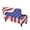 American Flag, variant on FOR U DESIGNS Cow Spot Print Ottoman Slipcover Rectangle Footstool Slipcovers Washable Footstool Protector Covers Stretch Ottoman Slipcover Easy to Install Stool Cover for Bedroom