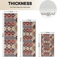 thumbnail image 4 of Orange Ethnic Rhombus Pattern Kitchen Rugs Sets Of 3,Kitchen Runner Rugs Non Skid Washable,Decorative Kitchen Floor Mats for Kitchen,Sink,Laundry,17"x30"+ 17"x47" + 17"x59", 4 of 6