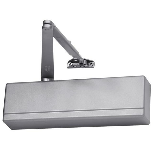 Universal Arm Pack Powerglide Door Closer with Thru Bolts Sprayed, Aluminum Enamel