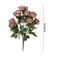 thumbnail image 5 of sunsanly Artificial Rose Great Fidelity Not Withered Non-fading Easy Care Decorative Home Decoration 9 Bulbs Wedding Party Imitation Rose Balcony Decor Stuff, 5 of 8