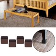 thumbnail image 5 of Set of 4 Multifunction Bed Risers Cabinet Sofa Feet Protector Support Anti Slip Protect floors - Brown 80x52mm, 5 of 6