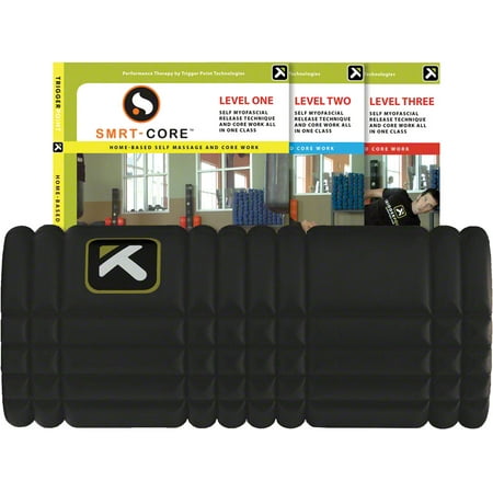 Trigger Point Ultimate Grid Roller and 3 DVD Package: 13-inch Roller Black