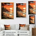 thumbnail image 4 of Designart "Sunset on 1000 Islands River, Canada III" Coastal Framed Wall Art - Coastal Orange Coastal Sunset Living Room Framed Canvas Art, 4 of 6