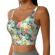 thumbnail image 2 of Fotbe Tropical Flowers Sujetador Deportivo Largo sin Aros para Mujer con Almohadillas y Soporte Medio, Transpirable y Absorbente, Camiseta Tipo Chaleco o Tank Top-Large, 2 of 8