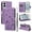 Purple, variant on Allytechgroup for Samsung Galaxy S25 Edge Case Folio Stand Magnetic Closure Wallet Case with Cash Slots Card Pocket Wrist Strap Embossed Flower Cat PU Leather Soft TPU Back Shockproof Cover, Gray