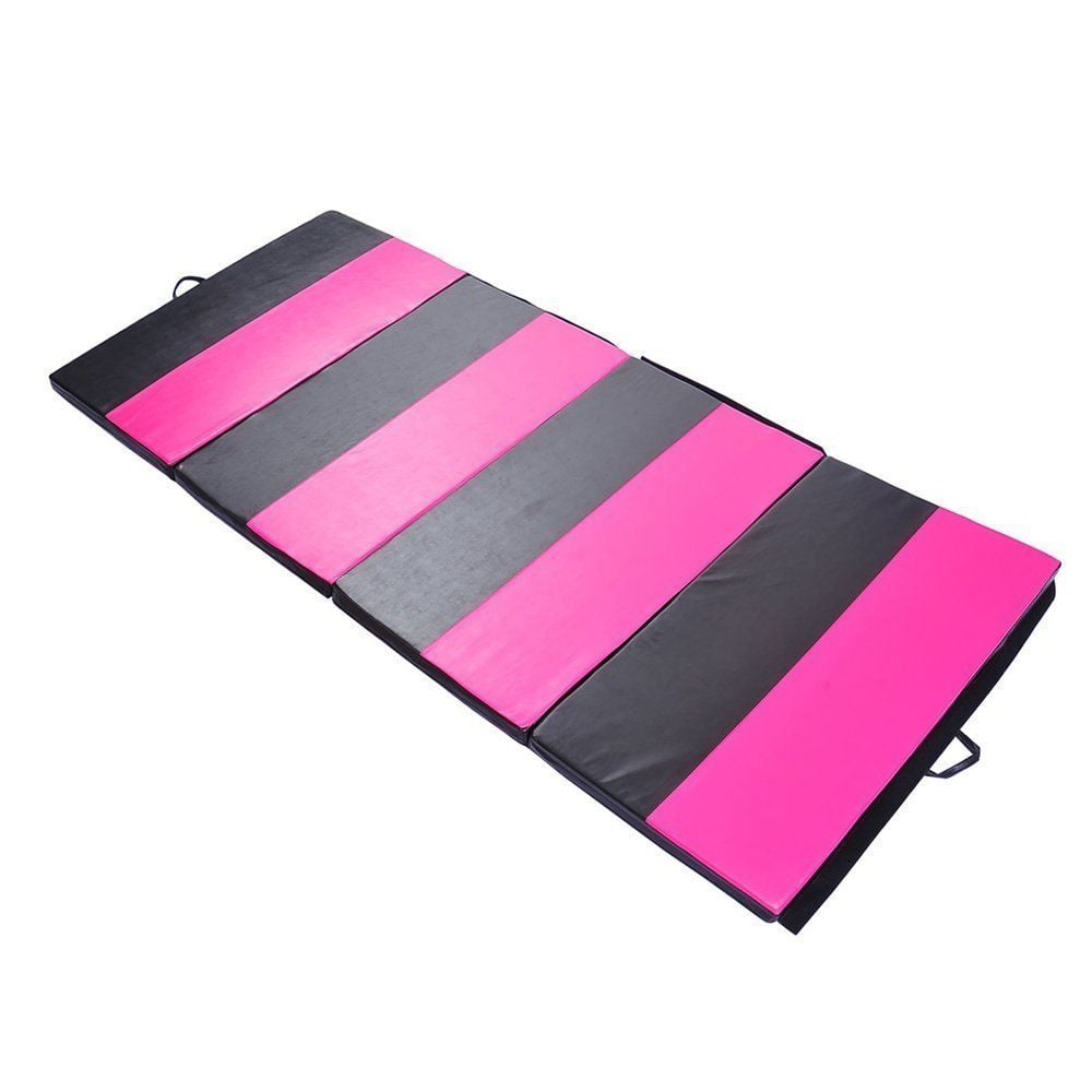 Tenive 4'X6'X2 Pu Leather Gymnastic Mat Tumbling Mat Gym Folding Panel