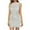 White, variant on Womens Sleeveless Round Neck Dress Solid Color Crew Neck Slit Pocket Dress