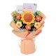 thumbnail image 2 of Ramo de punto de ganchillo hecho a mano, ramo de margaritas de flores tejidas, terminado encantador Naranja, 2 of 9